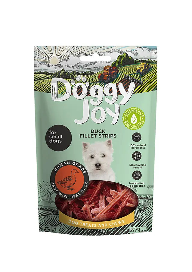 Doggy Joy Duck Fillet Strips Dog Treats 55g Doggy Joy