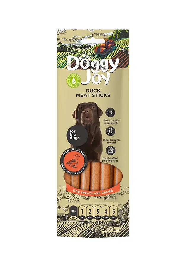 Doggy Joy Duck Meat Sticks Dog Treats 45g Doggy Joy