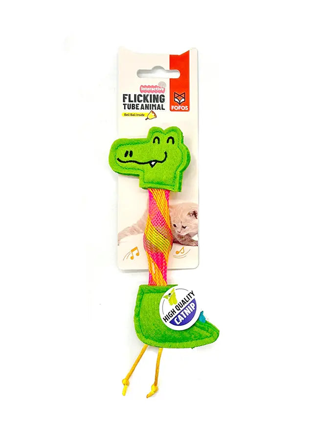 FOFOS Flick Tube Crocodile Cat Toy FOFOS