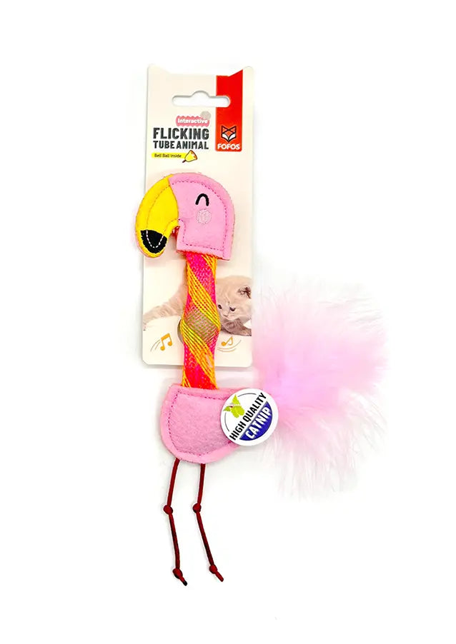 FOFOS Flick Tube Flamingo Cat Toy FOFOS