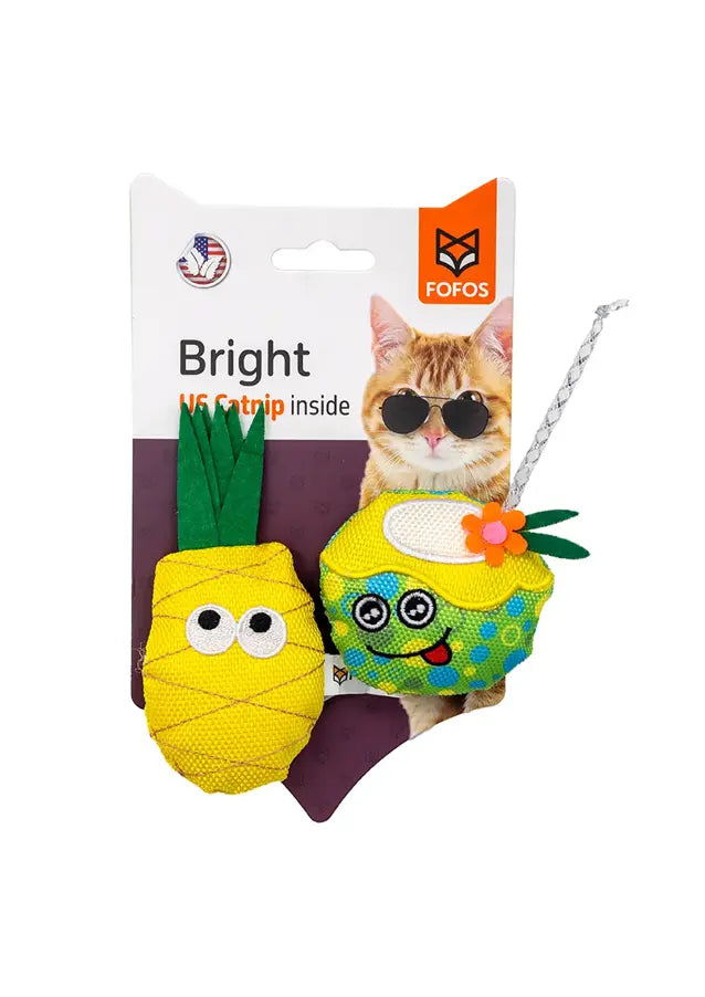 FOFOS Juice & Pineapple with Catnip Cat Toy FOFOS