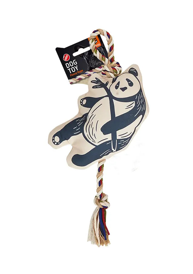 FOFOS Panda Flossy Rope Dog Toy FOFOS