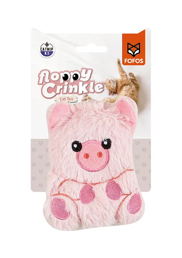 FOFOS Pig Floppy Crinkle Cat Toy FOFOS