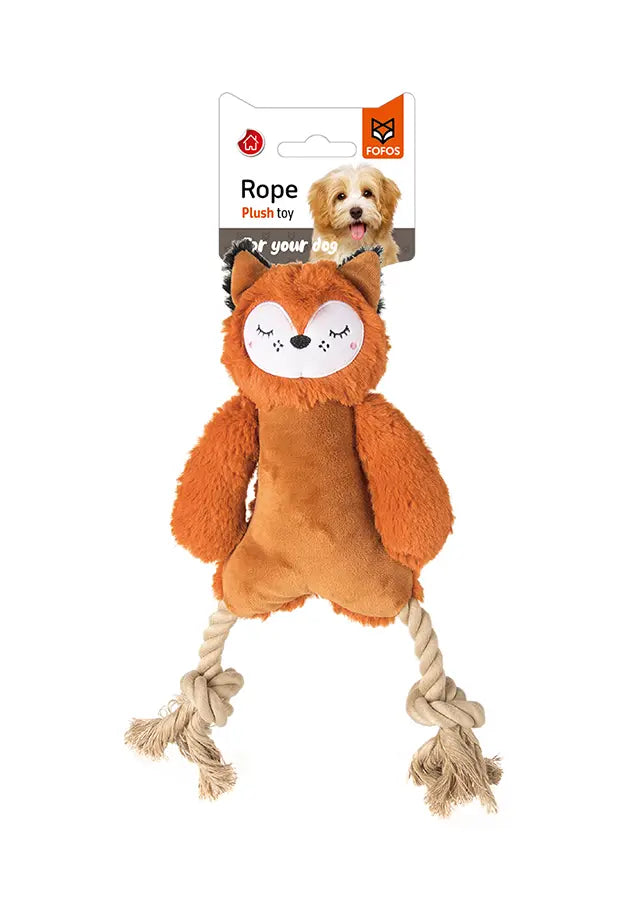 FOFOS Rope Leg Plush Bear Dog Toy FOFOS