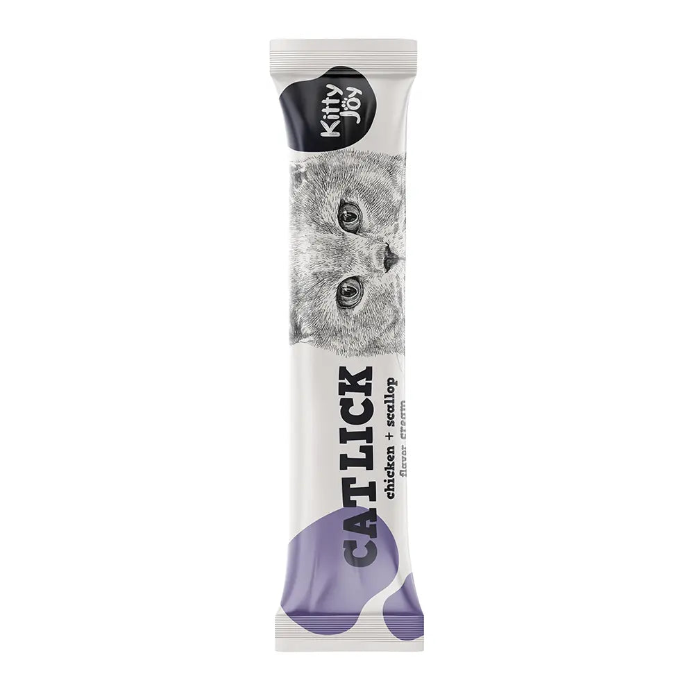 Kitty Joy Cat Lick Chicken + Scallop Flavor Cream Cat Treats (4x15g) 60g Kitty Joy