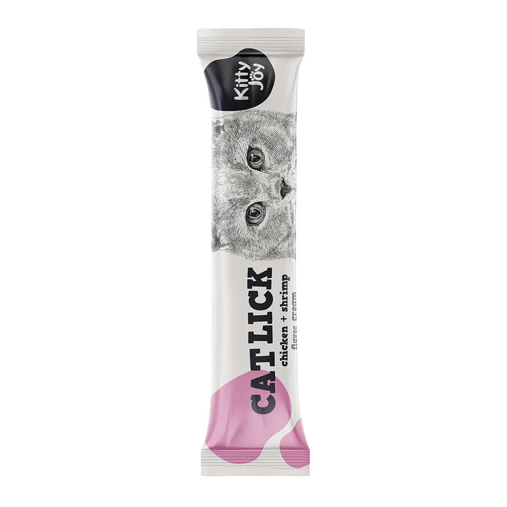 Kitty Joy Cat Lick Chicken + Shrimp Flavor Cream Cat Treats (4x15g) 60g Kitty Joy