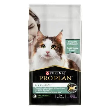 PRO PLAN LIVECLEAR STERILISED ADULT, ALLERGEN REDUCING DRY CAT FOOD WITH TURKEY 1.4 KG PURINA Pro Plan