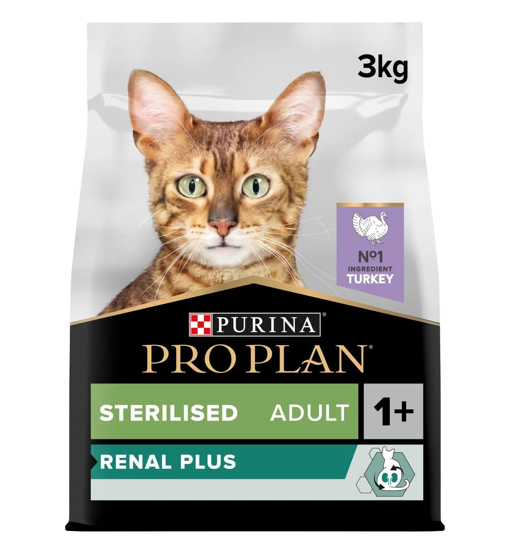 PURINA Pro Plan Adult Renal Plus Everyday Dry Cat Food With Chicken 3KG PURINA Pro Plan