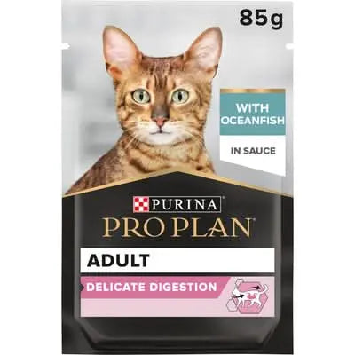 PURINA Pro Plan Delicate Wet Cat Food Ocean Fish In Gravy Multipack 10 X 85G PURINA Pro Plan