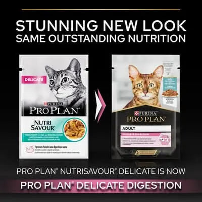 PURINA Pro Plan Delicate Wet Cat Food Ocean Fish In Gravy Multipack 10 X 85G PURINA Pro Plan