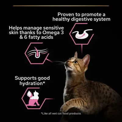 PURINA Pro Plan Delicate Wet Cat Food Ocean Fish In Gravy Multipack 10 X 85G PURINA Pro Plan