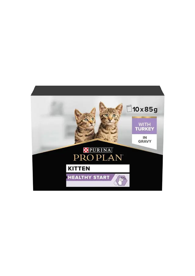 PURINA Pro Plan Kitten Wet Cat Food Turkey In Gravy Multipack 10x85g PURINA Pro Plan