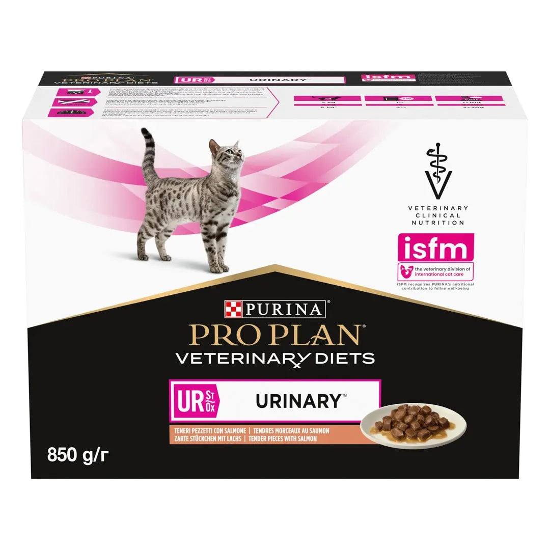 PURINA Pro Plan Veterinary Diets Feline UR Urinary Salmon Wet Cat Food 10x85G PURINA Pro Plan