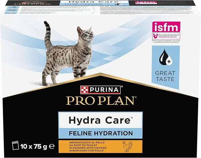 Purina Pro Plan Hydra Care, Cat Hydration Supplement with Chicken flavour, 10 x 75g PURINA Pro Plan