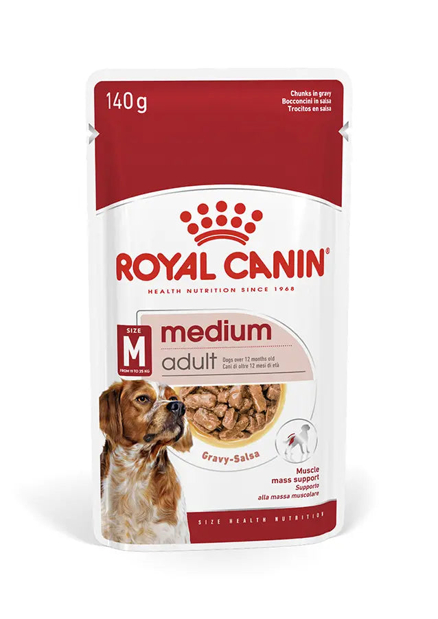 Size Health Nutrition Medium Adult (WET FOOD - Pouches) 10 x 140g Royal Canin
