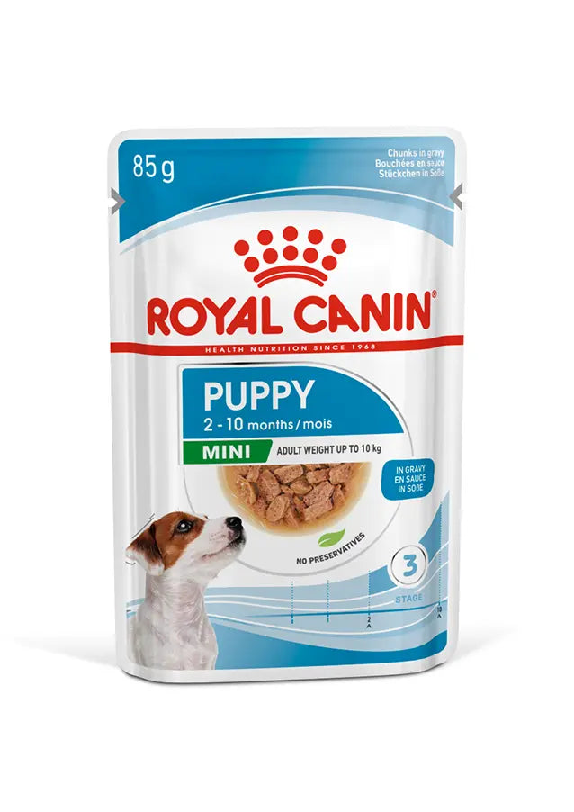 Size Health Nutrition Mini Puppy (WET FOOD - Pouches) 12 x 85g Royal Canin