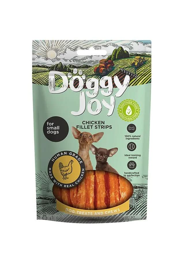 Doggy Joy Chicken Fillet Strips Dog Treats 55g - The City Vet Shop