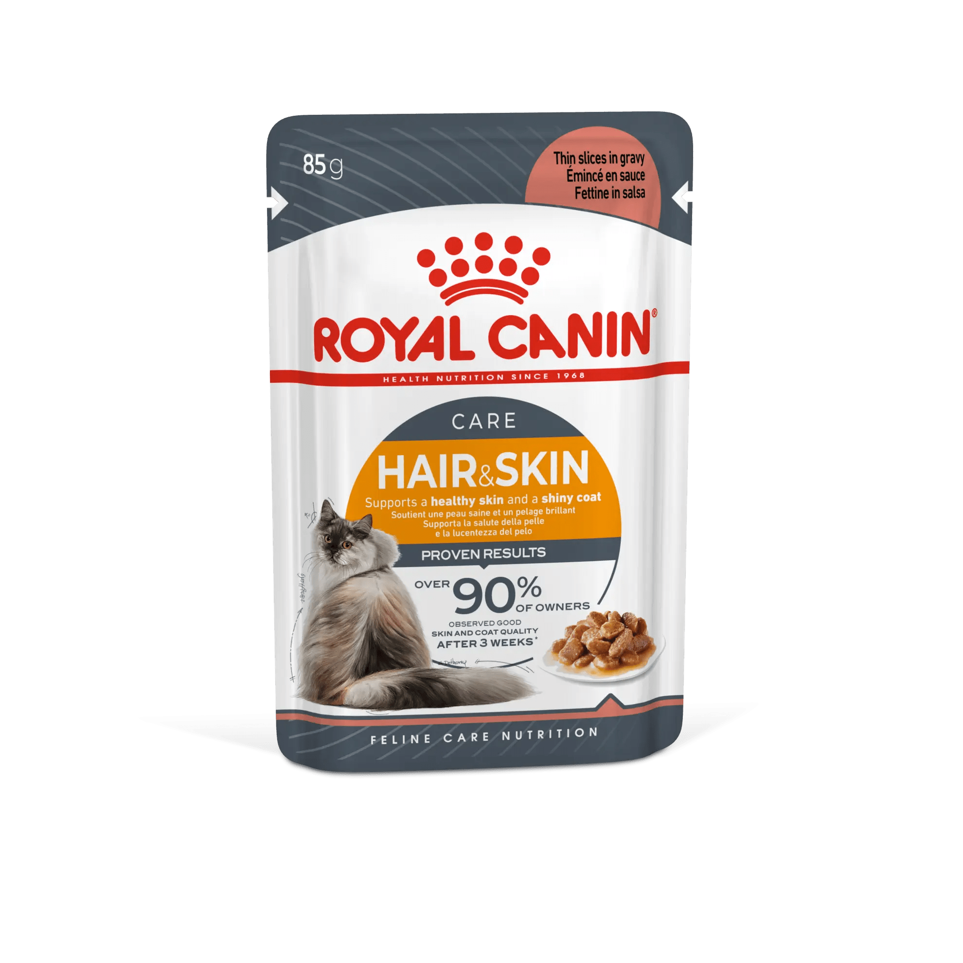 Feline Care Nutrition Hair & Skin Gravy (WET FOOD - Pouches) 12x85g - The City Vet Shop