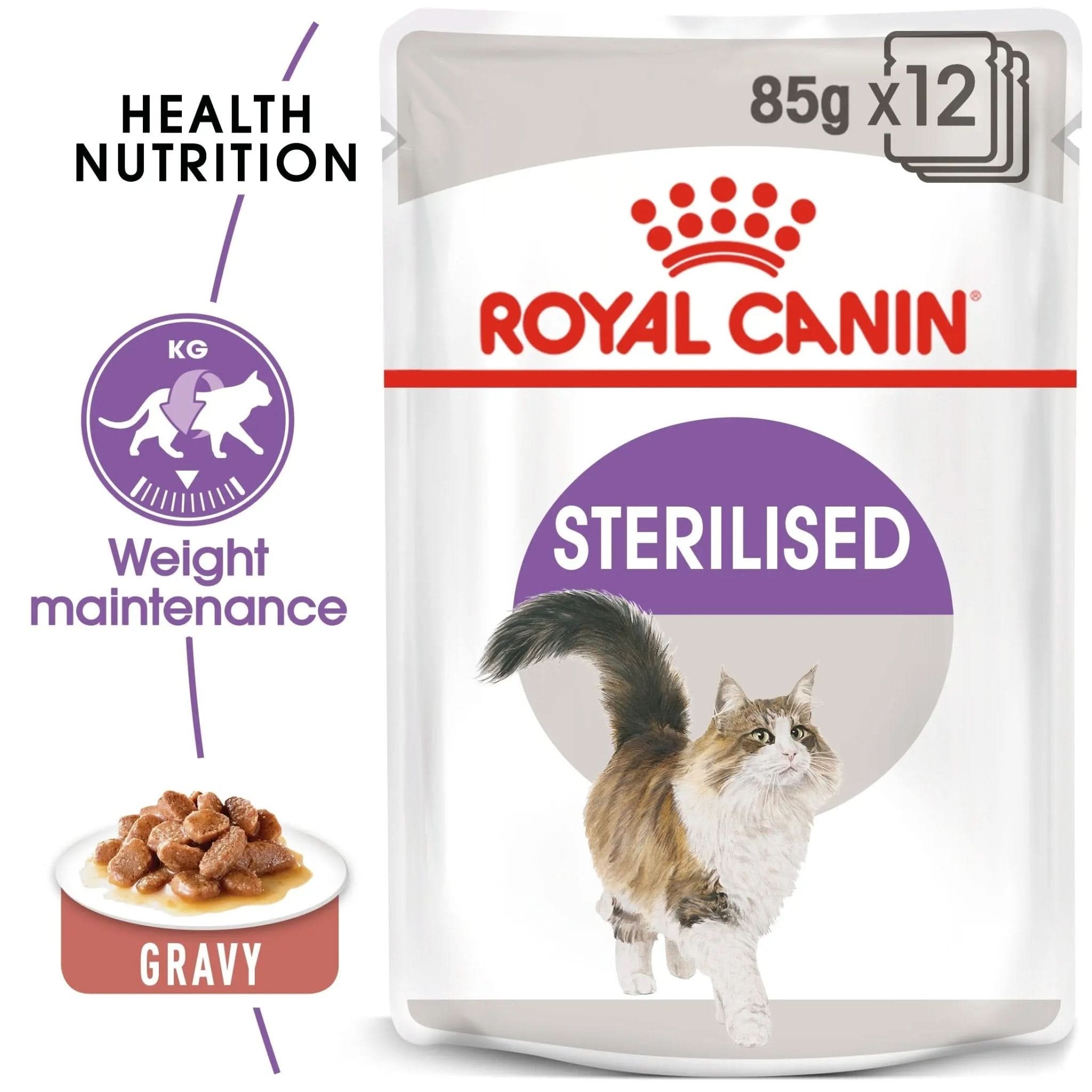 Feline Health Nutrition Sterilised Gravy (WET FOOD - Pouches) 12 x 85g - The City Vet Shop