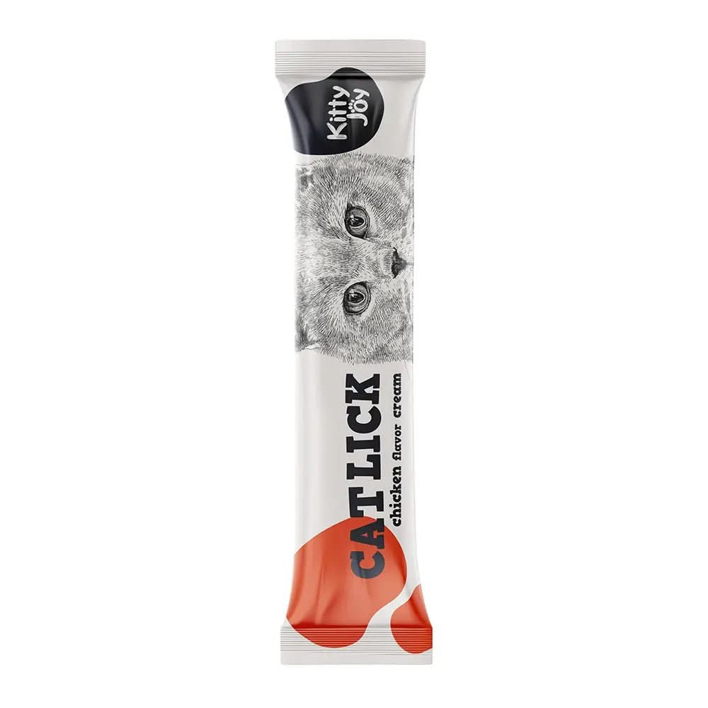 Kitty Joy Cat Lick Chicken Flavor Cream Cat Treats (4x15g) 60g - The City Vet Shop