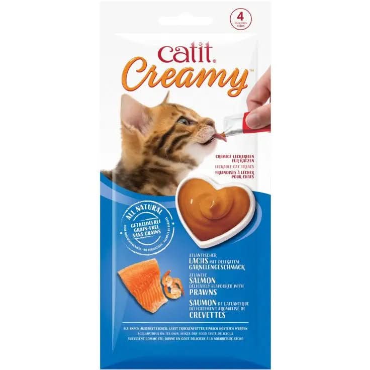 Catit Creamy Lickable Treats - Salmon and Prawn - The City Vet Shop