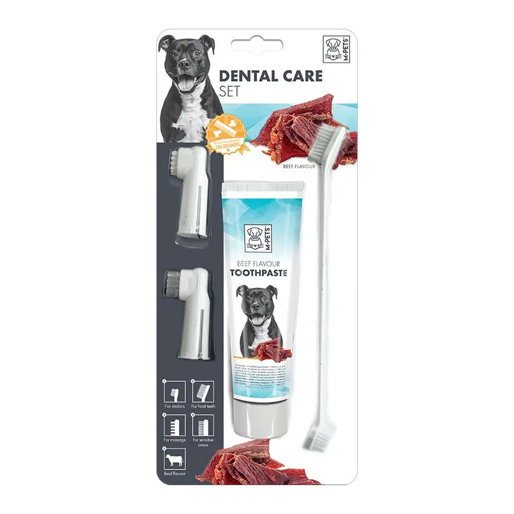 M - PETS Dental Care Set Beef Flavor Toothpaste Kit - The City Vet Shop